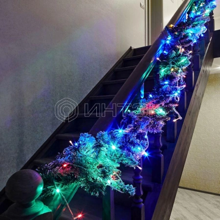 Гирлянда светодиодная "Твинкл Лайт" 15м 120LED мультиколор 6.9Вт IP20 провод ПВХ прозр. Neon-Night 303-199 изображение, фото