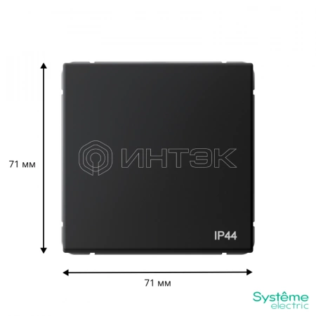Переключатель 1-кл. ArtGallery IP44 10AX механизм карбон Systeme Electric GAL441061 изображение, фото