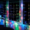 Гирлянда светодиодная "Светодиодный Дождь" 1.5х1м 96LED мультиколор 8Вт 230В IP20 с контроллером провод прозр. Neon-Night 235-029 изображение, фото