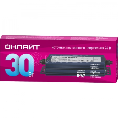 Драйвер для светодиодной ленты 90 648 OD-P30-IP67-24V ОНЛАЙТ 90648 изображение, фото