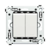 Выключатель 2-кл. 2мод. СП Avanti "Белое облако" 16А IP20 бел. DKC 4400104 изображение, фото