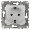 Розетка 1-м СП Эра12 12-2102-01 16А IP20 16AX 250В 2P+E Schuko защ. шторки механизм бел. Эра Б0014687 изображение, фото