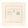 Розетка компьютерная 1-м СП Валенсия RJ45 крем. PROxima EKF EWK01-035-20 изображение, фото