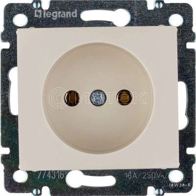 Розетка 1-м СП Valena 16А IP21 без заземл. на винтах механизм сл. кость IEK 774316 изображение, фото