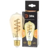 Лампа светодиодная филаментная F-LED ST64-7W-824-E27 7Вт ST64 золотая 2400К спирал. тепл. бел. E27 Эра Б0047665 изображение, фото