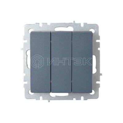 Выключатель 3-кл. СП BRITE ВС10-3-0-БрМ 10А механизм маренго IEK BR-V30-0-10-K35 изображение, фото