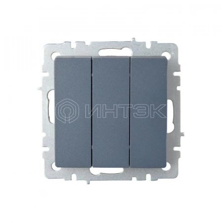 Выключатель 3-кл. СП BRITE ВС10-3-0-БрМ 10А механизм маренго IEK BR-V30-0-10-K35 изображение, фото