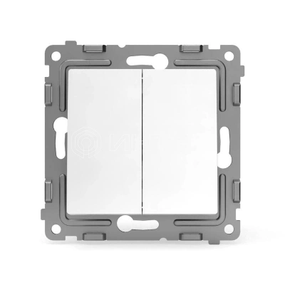 Выключатель 2-кл. СП Pixel 10А IP20 механизм бел. TOKOV ELECTRIC TKE-PX-V2-C01 изображение, фото