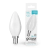 Лампа светодиодная филаментная Basic Filament 4.5Вт Свеча 4100К Е14 400лм milky GAUSS 1035125 изображение, фото