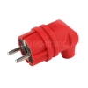 Вилка 90град. V9-RED-IP44 16А IP44 с заземл. каучук красн. Эра Б0044549 изображение, фото