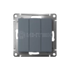 Выключатель 3-кл. СП AtlasDesign 10А IP20 (сх. 1+1+1) 10AX механизм грифель Systeme Electric ATN000731 изображение, фото