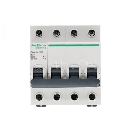 Выключатель автоматический модульный 4п B 25А 4.5кА City9 Set 400В Systeme Electric C9F14425 изображение, фото