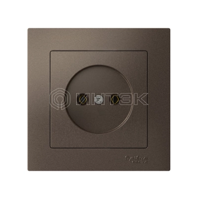 Розетка AtlasDesign 16А без заземл. быстрозажим. клем. в сборе мокко Systeme Electric ATN000640S изображение, фото