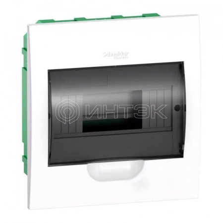 Бокс встраиваемый СП City9 Box 1 ряд 8мод. с прозр. дверцей Systeme Electric EZ9E108S2FRU изображение, фото