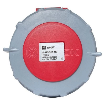 Розетка переносная 2252 3Р+РЕ+N 32А 380В IP67 PROxima EKF ps-2252-32-380 изображение, фото