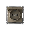 Розетка AtlasDesign 16А IP20 с заземл. защ. шторки с крышкой быстрозажим. клем. механизм шампань Systeme Electric ATN000546S изображение, фото