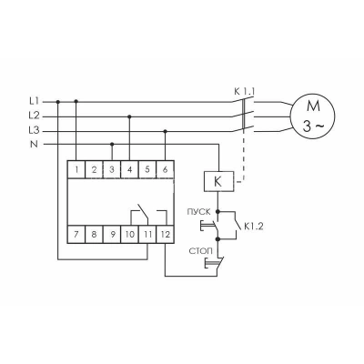 Реле контроля фаз CZF-310 (1 модуль; монтаж на DIN-рейке; 3х400/230+N 8А 1NO/NC IP20) F&F EA04.001.005 изображение, фото