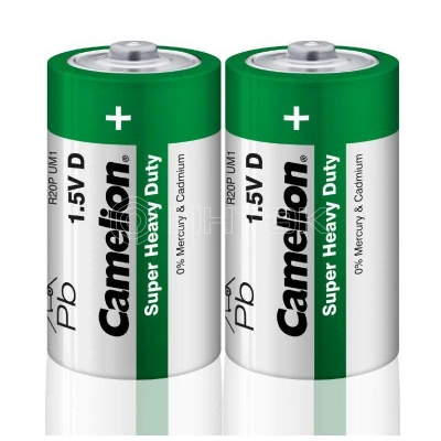 Элемент питания солевой D/R20 R20P-SP2G 1.5В SR-2 (уп.2шт) Camelion 1662 изображение, фото