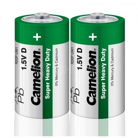 Элемент питания солевой D/R20 R20P-SP2G 1.5В SR-2 (уп.2шт) Camelion 1662 изображение, фото