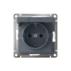 Розетка AtlasDesign 16А IP20 с заземл. защ. шторки с крышкой быстрозажим. клем. механизм грифель Systeme Electric ATN000746S изображение, фото