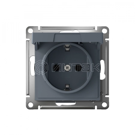 Розетка AtlasDesign 16А IP20 с заземл. защ. шторки с крышкой быстрозажим. клем. механизм грифель Systeme Electric ATN000746S изображение, фото