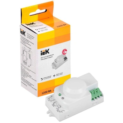Детектор движения ДД-МВ 201 1200Вт 360град. 8М IP20 бел. IEK LDD11-201MB-1200-001 изображение, фото