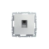 Розетка компьютерная СП RJ45 кат.5E BRITE РК10-БрА механизм алюм. IEK BR-K10-1-K47 изображение, фото