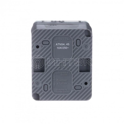 Розетка 1-м ОП AtlasDesign PROFI 16А IP54 250В заземл. защ. шторки антрацит Systeme Electric ATN544045 изображение, фото