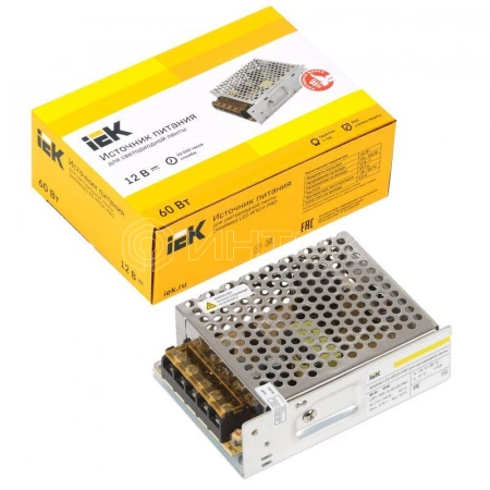 Драйвер LED ИПСН-PRO 5050 60Вт 12В блок-клеммы IP20 IEK LSP1-060-12-20-33-PRO изображение, фото