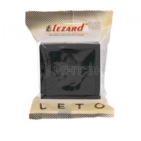 Выключатель 1-кл. ОП LETO 10А IP20 с индикацией черн. бархат LEZARD 752-4200-111 изображение, фото