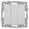 Выключатель 3-кл. СП Accent 6-106-01 10А IP20 250В AL/CU бел. Intro Б0063531 изображение, фото