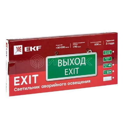 Светильник аварийно-эвакуационный EXIT-101 односторонний LED Basic EKF EXIT-SS-101-LED изображение, фото