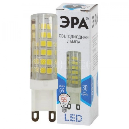 Лампа светодиодная JCD-7w-220V-corn ceramics-840-G9 560лм ЭРА Б0027866 изображение, фото
