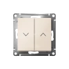 Выключатель для жалюзи 2-кл. AtlasDesign 10А механизм беж. Systeme Electric ATN000219 изображение, фото
