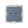 Розетка BRITE USB A+A 3.1А РЮ10-1-БрМ механизм маренго IEK BR-U21-D31-K35 изображение, фото