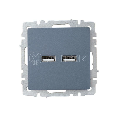 Розетка BRITE USB A+A 3.1А РЮ10-1-БрМ механизм маренго IEK BR-U21-D31-K35 изображение, фото