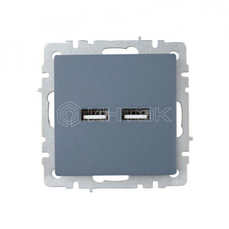Розетка BRITE USB A+A 3.1А РЮ10-1-БрМ механизм маренго IEK BR-U21-D31-K35 изображение, фото