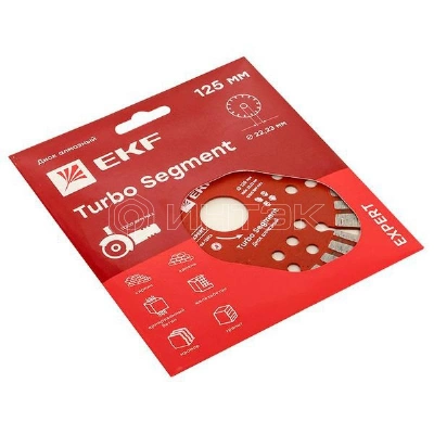 Диск алмазный Turbo Segment 125х22.23мм Expert EKF dd-125ts изображение, фото