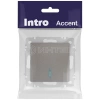Выключатель 1-кл. СП Accent 6-102-09 10А IP20 250В с подсветкой AL/CU титан Intro Б0063460 изображение, фото