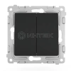 Выключатель 2-кл. СП Pixel 10А IP20 механизм карбон TOKOV ELECTRIC TKE-PX-V2-C14 изображение, фото