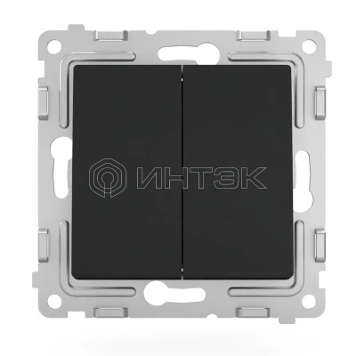 Выключатель 2-кл. СП Pixel 10А IP20 механизм карбон TOKOV ELECTRIC TKE-PX-V2-C14 изображение, фото