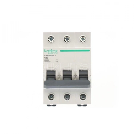Выключатель автоматический 3п C 50А 6кА 400В City9 Set Systeme Electric C9F36350 изображение, фото