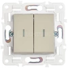 Выключатель проходной 2-кл. SKANDY 10А SK-V10B с индикацией беж. IEK SK-V22-1-10-K10 изображение, фото