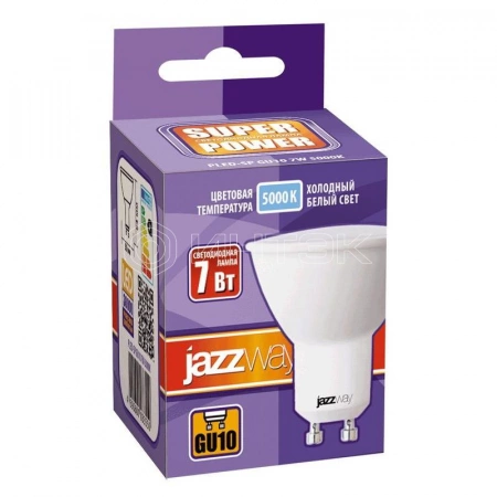 Лампа светодиодная PLED-SP 7Вт PAR16 5000К холод. бел. GU10 520лм 230В JazzWay 1033574 изображение, фото