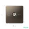 Розетка телевизионная оконечная TV ArtGallery 1дБ механизм мокко Systeme Electric GAL000691 изображение, фото