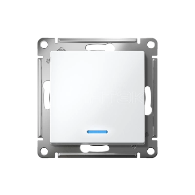 Выключатель 1-кл. СП AtlasDesign 10А IP20 (сх. 1а) 10AX с подсветкой механизм бел. Systeme Electric ATN000113 изображение, фото