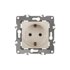 Розетка 1-м СП Эра12 12-2102-02 16А IP20 16AX 250В 2P+E Schuko защ. шторки механизм сл. кость Эра Б0014688 изображение, фото